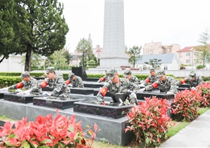 浦東新區烈士紀念設施守護崇敬志愿者服務(wù)隊開(kāi)展清明祭掃活動(dòng)